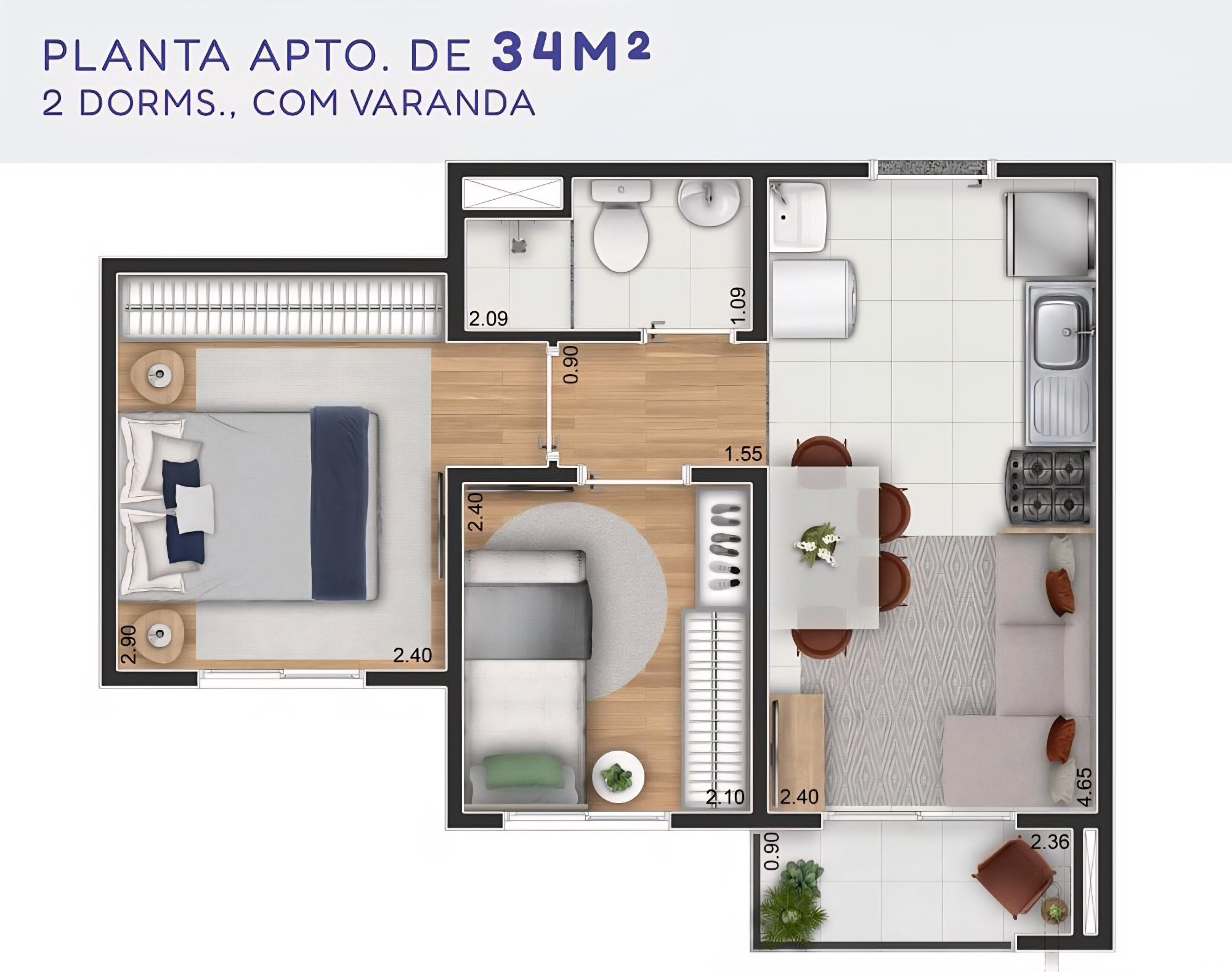 ELEV IPIRANGA 1 DORMITORIO 25M² ELEV IPIRANGA 1 DORMITORIO 25M²