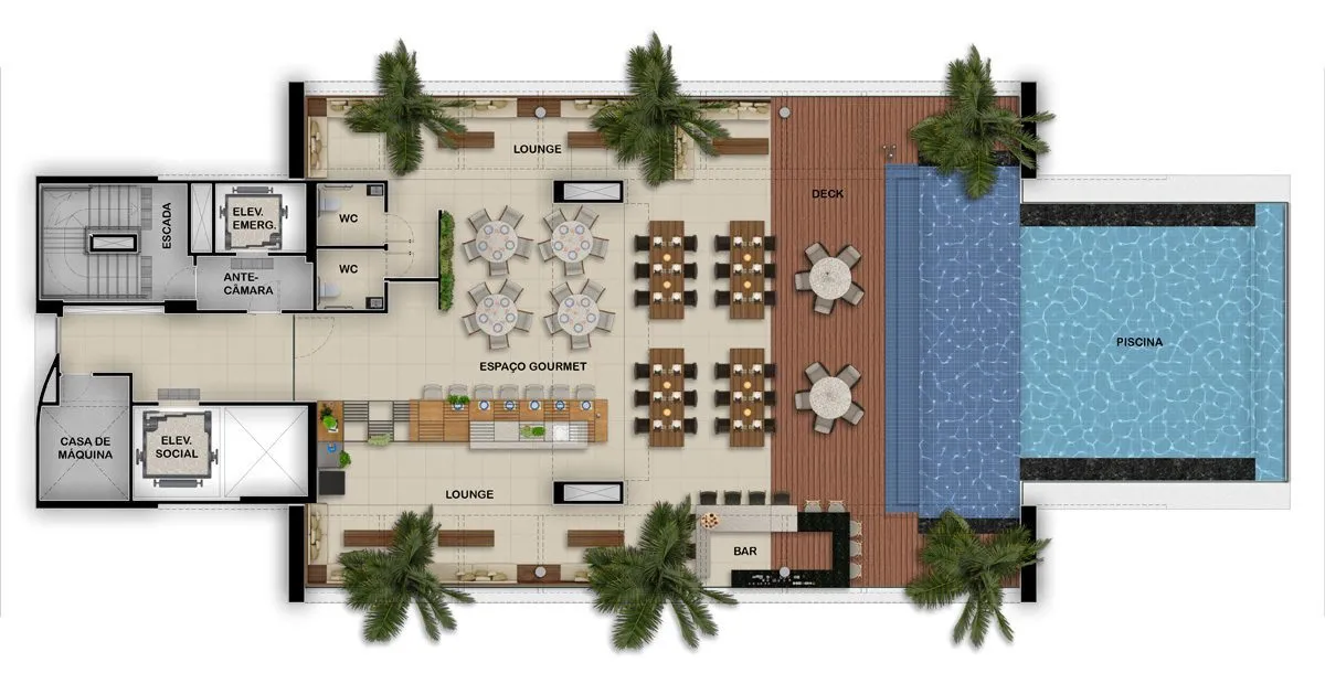 Rooftop Agamenon Prince - Pernambuco Construtora