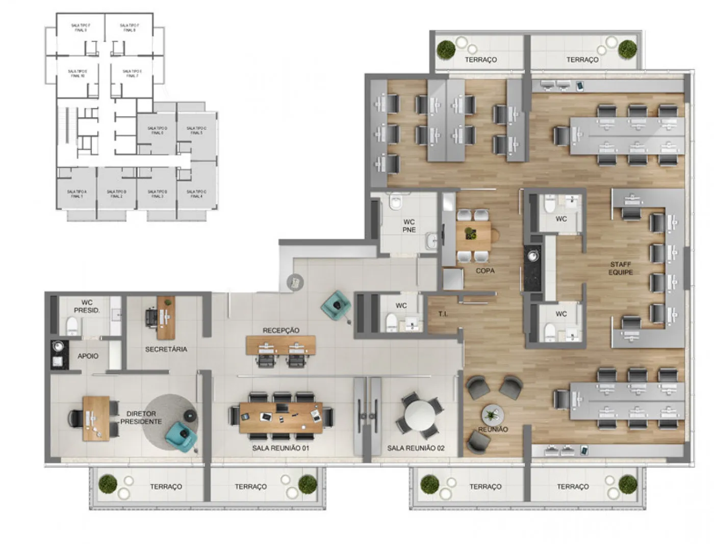 Midtown Aquidaban Office - Setin SP Interior