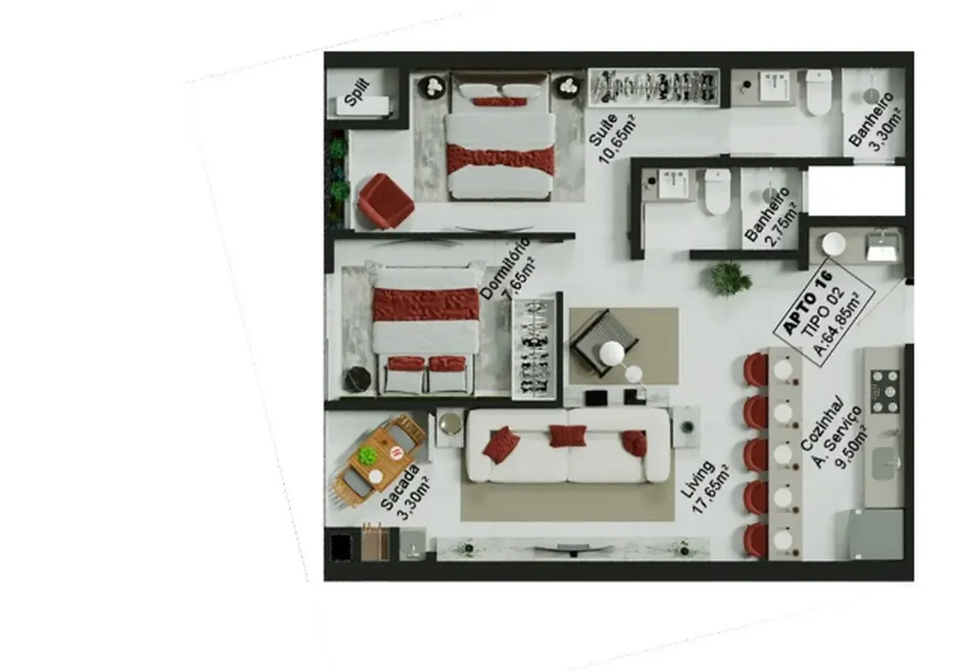 Paradise Home Flats - LSC Construtora