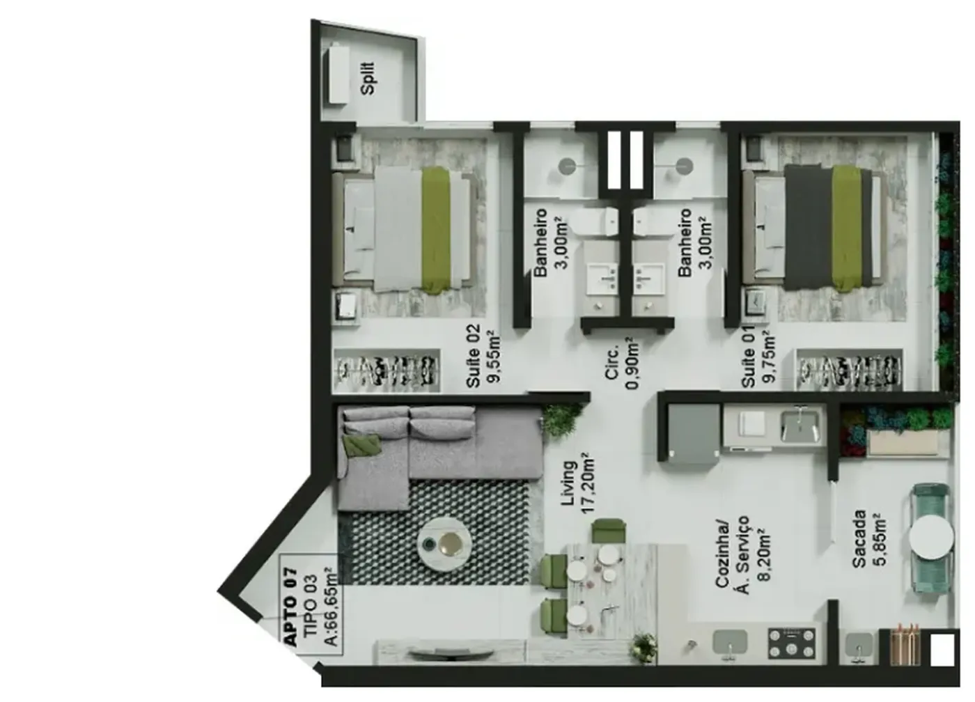 Paradise Home Flats - LSC Construtora