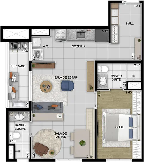 Aquarela Home Osasco - Casa8