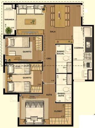 Living Wish Norte - Living RJ