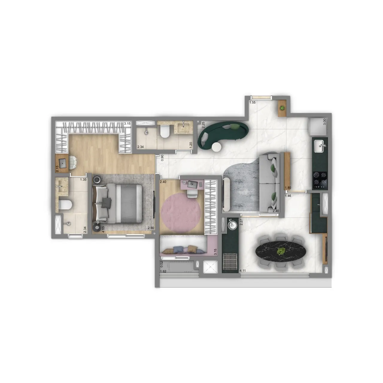 Living Duett Mooca - Living SP