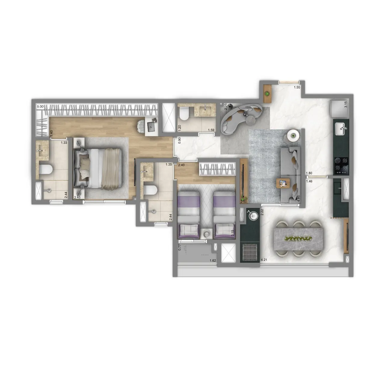 Living Duett Mooca - Living SP