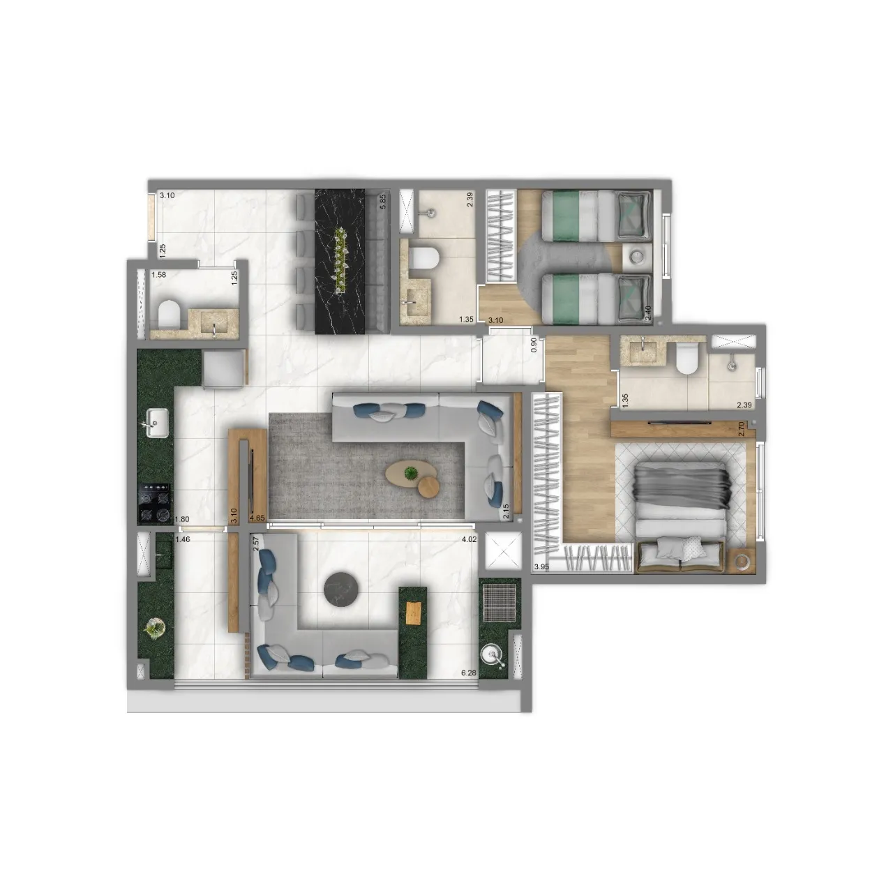 Living Duett Mooca - Living SP